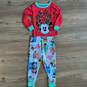 Disney Mickey Mouse Holiday PJs Set Size 3T